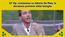 GF Vip, rivelazione su Alberto De Pisis, la decisione proviene dalla famiglia