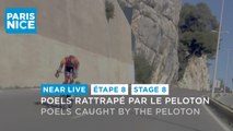 Poels rattrapé par le peloton / Poels caught by the peloton - Étape 8 / Stage 8 - #ParisNice 2023