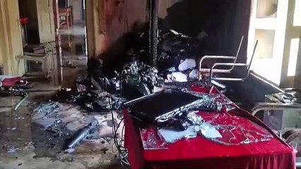 आबकारी विभाग के दफ्तर में लगी आग, कम्प्यूटर और रिकार्ड स्वाहा