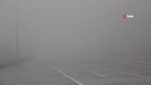 Bolu Dağı'nda yoğun sis: Görüş mesafesi 20 metreye kadar düştü
