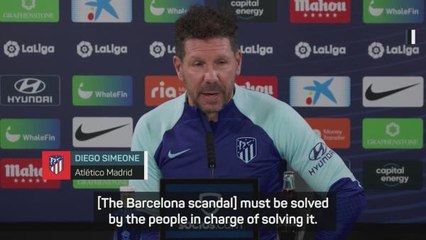 Teams 'must compete with same tools' - Simeone reacts to Barca referee scandal