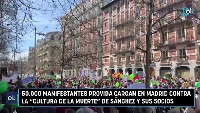 50.000 manifestantes provida cargan en Madrid contra la cultura de la muerte de Sánchez y sus socios