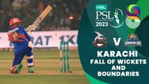 Let's Recap Karachi Kings Fall of Wickets And Boundaries | Match 30 | HBL PSL 8 | MI2T