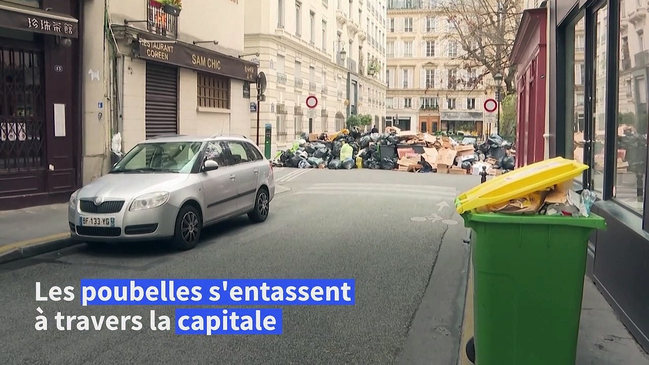 Grèves des éboueurs : les poubelles débordent à Paris