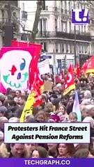 Protest Against Pension Reforms in France