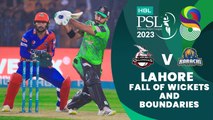 Let's Recap Lahore Qalandars Fall of Wickets And Boundaries | Match 30 | HBL PSL 8 | MI2T