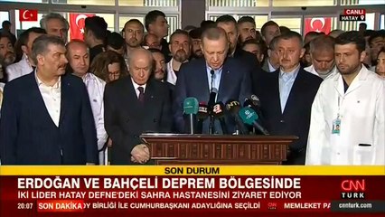 Download Video: SON DAKİKA HABERİ: Cumhurbaşkanı Erdoğan ve Bahçeli deprem bölgesinde