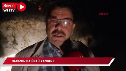 Trabzon Of'ta örtü yangını