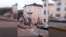 Fransa'da şehrin göbeğinde askeri tatbikat