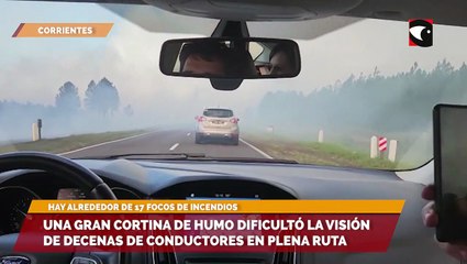 Una gran cortina de humo dificultó la visión de decenas de conductores en plena ruta