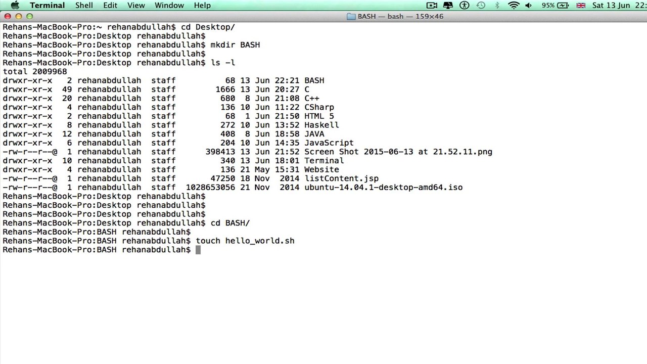 BASH SCRIPTING || TUTORIAL 1 - HELLO WORLD