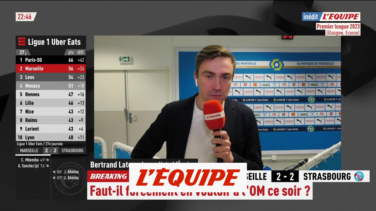 L'OM concède le nul dans les dernières minutes contre Strasbourg - Foot - L1 - OM