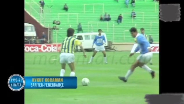 Sarıyer 2-1 Fenerbahçe 29.09.1990 - 1990-1991 Turkish 1st League Matchday 6 (Fenerbahçe's Goal) (Ver. 2)