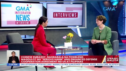 Chinese Embassy, nagbabala na posibleng magdulot ng "Serious Harm" ang enhanced defense cooperation agreement ng US at Pilipinas | UB