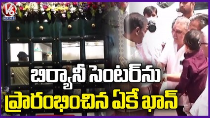 Minorities Welfare Advisor AK Khan Launches Bandhan Dhaba Biryani Center _ Hyderabad _ V6 News