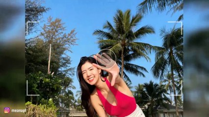 มีน สรัลธร ใส่ชุดบิกินี่ อวดหุ่นแซ่บริมหาด เซ็กซี่แบบไม่ต้องซูม