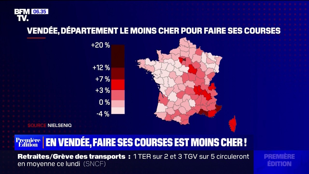 Faire ses courses en Vendée coûte en moyenne moins cher qu'ailleurs en France