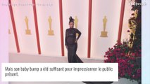 Rihanna enceinte : incroyables robes en cuir et en diamant, la star brille aux Oscars, A$AP Rocky très fier