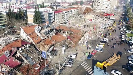 Dron görüntüleri, felaketin boyutunu gözler önüne serdi