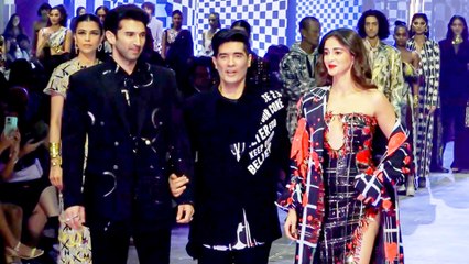 Download Video: Manish Malhotra के लिए Ananya Panday और Aditya Roy Kapur बने Show Stopper