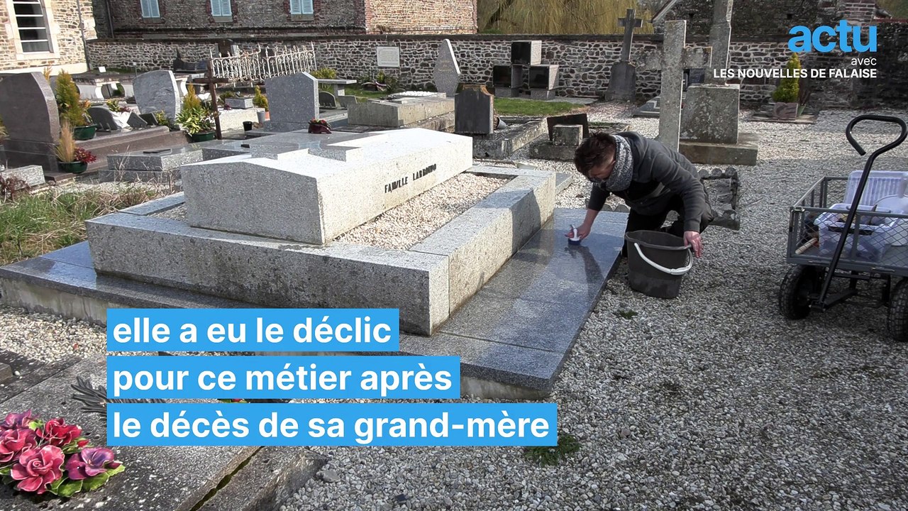 Cindy entretient les tombes pour ceux qui ne peuvent pas se déplacer