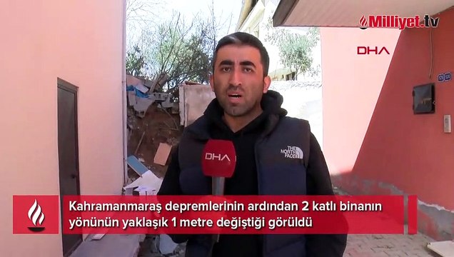 Depremde binanın yönü değişmiş