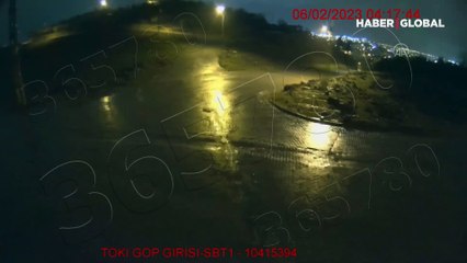 Kahramanmaraş'taki ilk 7,7'lik depremin yıkıcı etkisi kamerada!