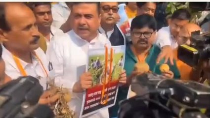 কলকাতা: আলুচাষে ঋণ মকুবের দাবিতে বিধানসভায় বিক্ষোভ বিজেপির