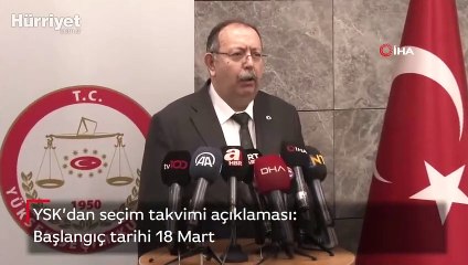YSK'dan seçim takvimi açıklaması