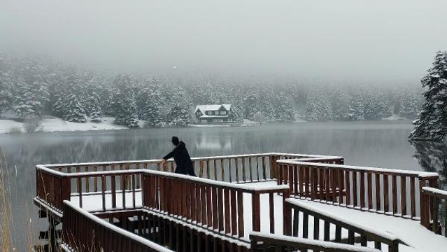 GÖLCÜK TABİAT PARKI KARLA KAPLANDI