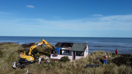 Clifftop homes demolished as Norfolk coastal erosion worsens