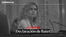 Declaración de la presidenta del Congreso, Meritxell Batet