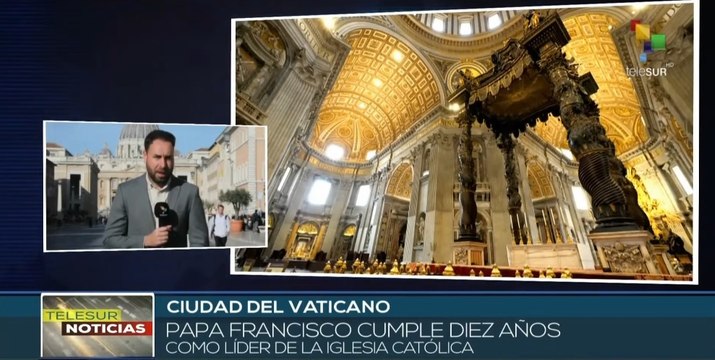 Fieles católicos conmemoran décimo aniversario del papado de Francisco