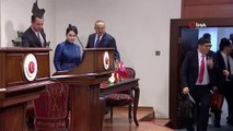 Dışişleri Bakanı Mevlüt Çavuşoğlu, Moğolistanlı mevkidaşı ile ortak basın toplantısı düzenledi