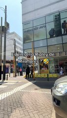 Video de Ripley de Miraflores con sacos de arena ante lluvias intensas