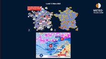 prévisions météo-villes du lundi 13 mars 2023