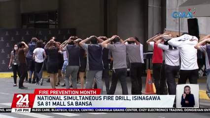 National simultaneous fire drill, isinagawa sa 81 mall sa bansa | 24 Oras