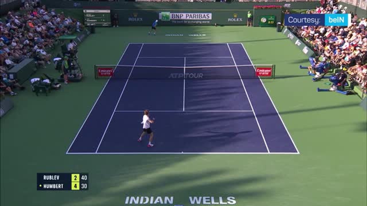 Rublev eases past Humbert at Indian Wells