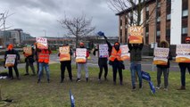 Junior doctors on strike in Peterborough