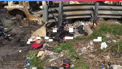 Milano, il cimitero delle auto bruciate in Via Bonfadini