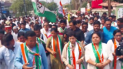 कांग्रेस का राजभवन मार्च