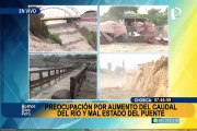 Comas: personas arriesgan sus vidas mientras sus casas colapsan tras aumento del caudal del Río Chillón
