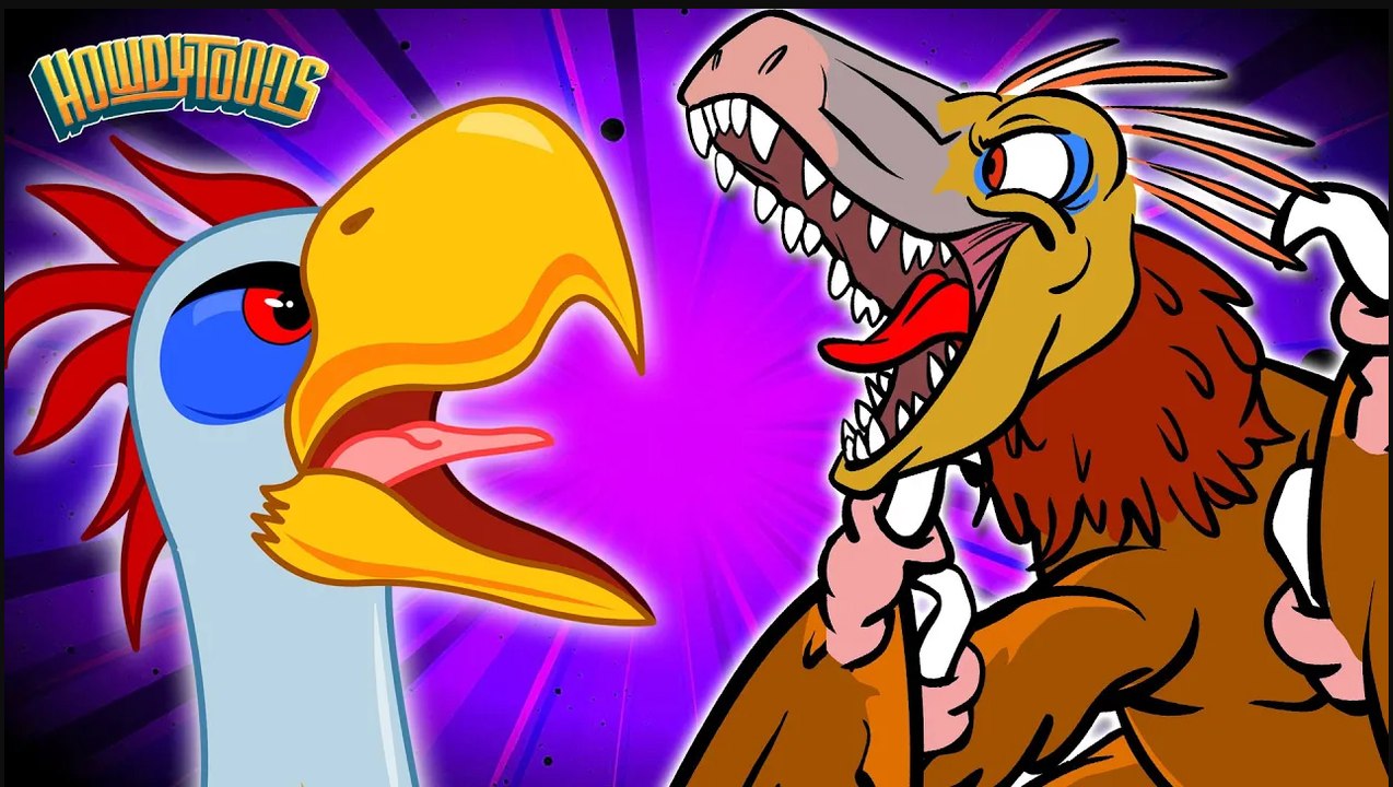 Terror Birds and Pteranodons - Pterodactyl Song - Dinosaur Songs from Howdytoons