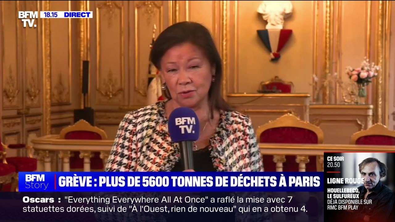 Grève des éboueurs: "150 tonnes ont été collectées sur les 500 tonnes" de déchets, affirme Jeanne d'Hauteserre, maire LR du 8e arrondissement de Paris