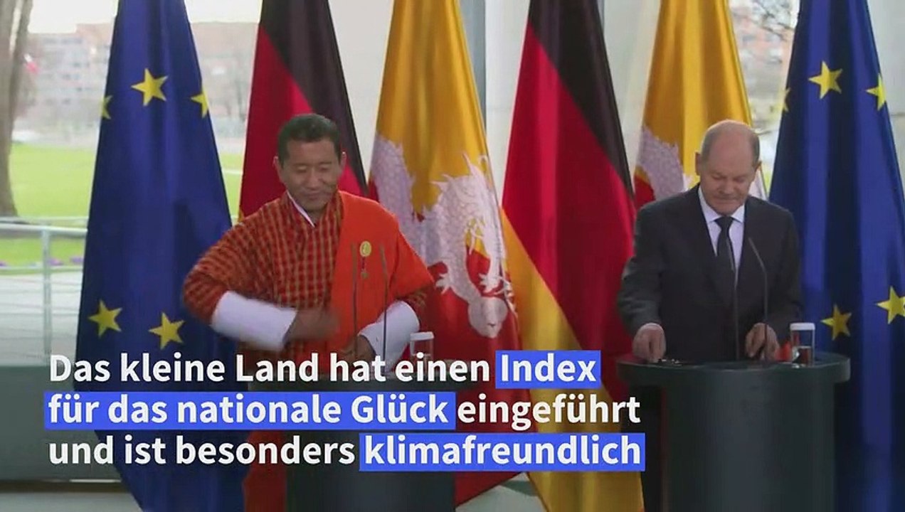 Glücklich und klimaneutral: Scholz würdigt Bhutan als Vorbild