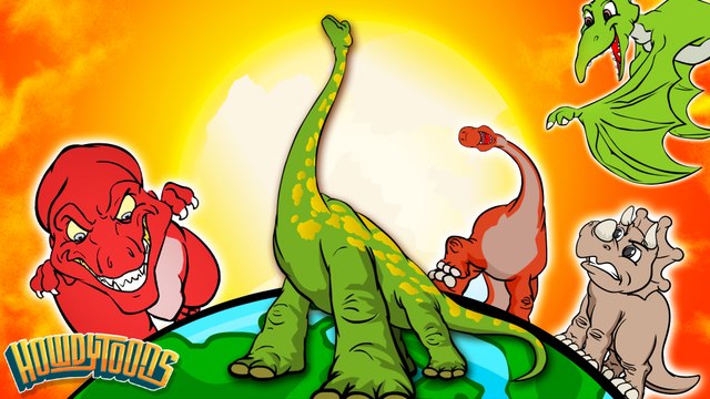 Giant Dinosaurs Cartoons and Songs _ Dinostory By Howdytoons