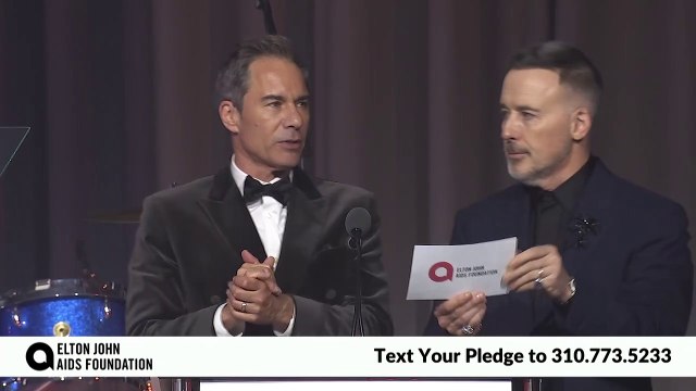 Eric McCormack and David Furnish at the Elton John Aids Foundation’s 31st Annual Academy Awards Viewing Party