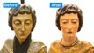 How a 16th-century yellowed wooden sculpture is restored