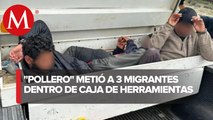 Patrulla fronteriza asegura a migrantes en Sonora, viajaban dentro de una caja de metal
