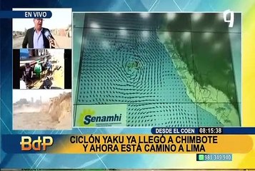 Ciclón Yaku: "Se encuentra ya en progresión hacia el sur frente Barranca y Lima", dice el COEN